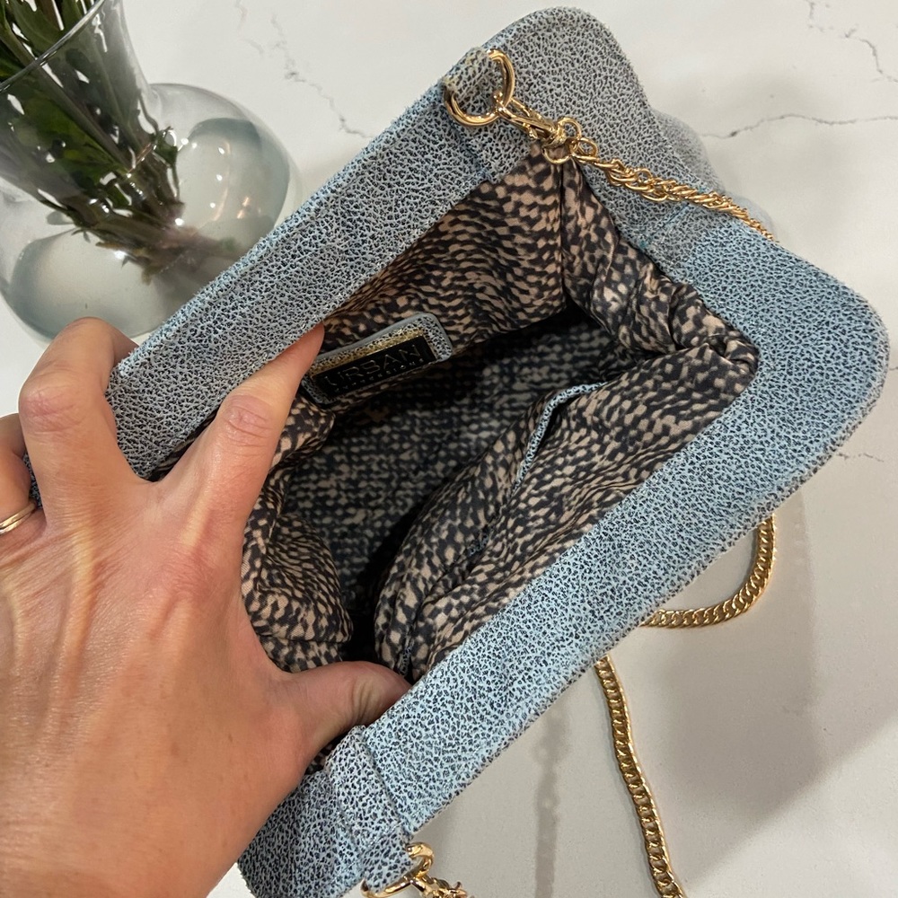Vici baby blue boho crossbody purse with gold chain new - Picture 3 of 6